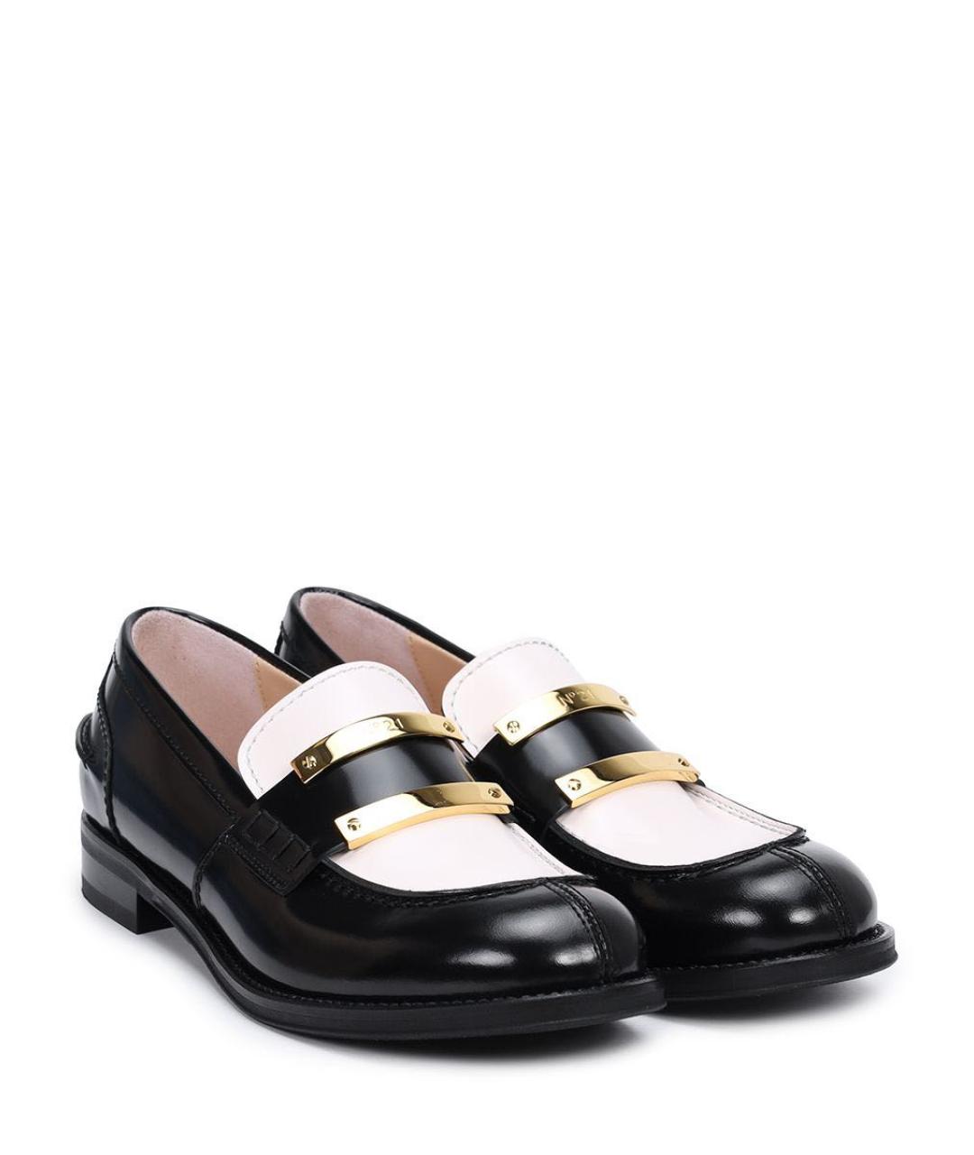 NO. 21 Черные кожаные лоферы, фото 2