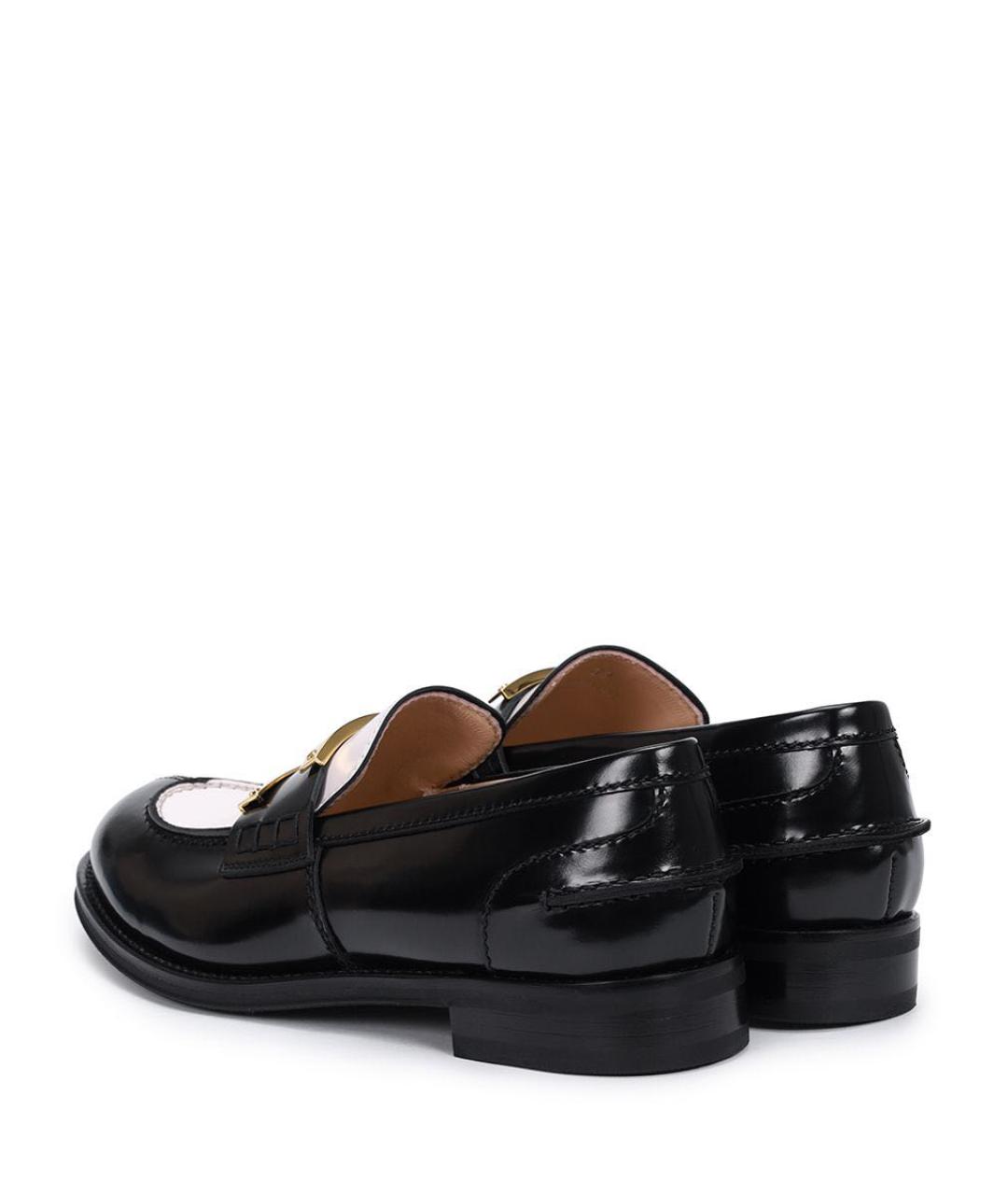 NO. 21 Черные кожаные лоферы, фото 4