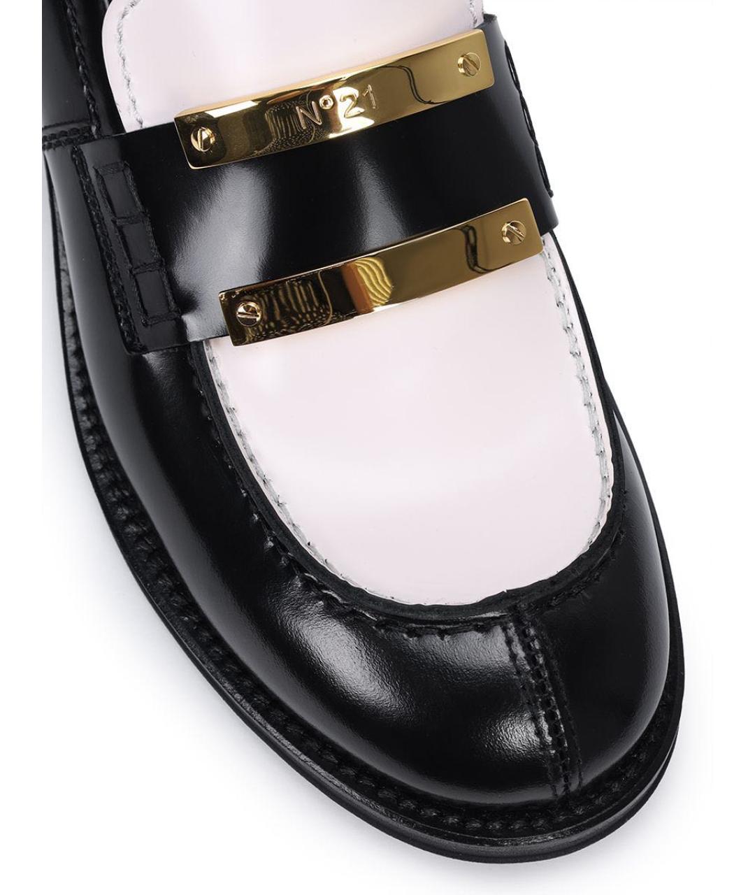 NO. 21 Черные кожаные лоферы, фото 3