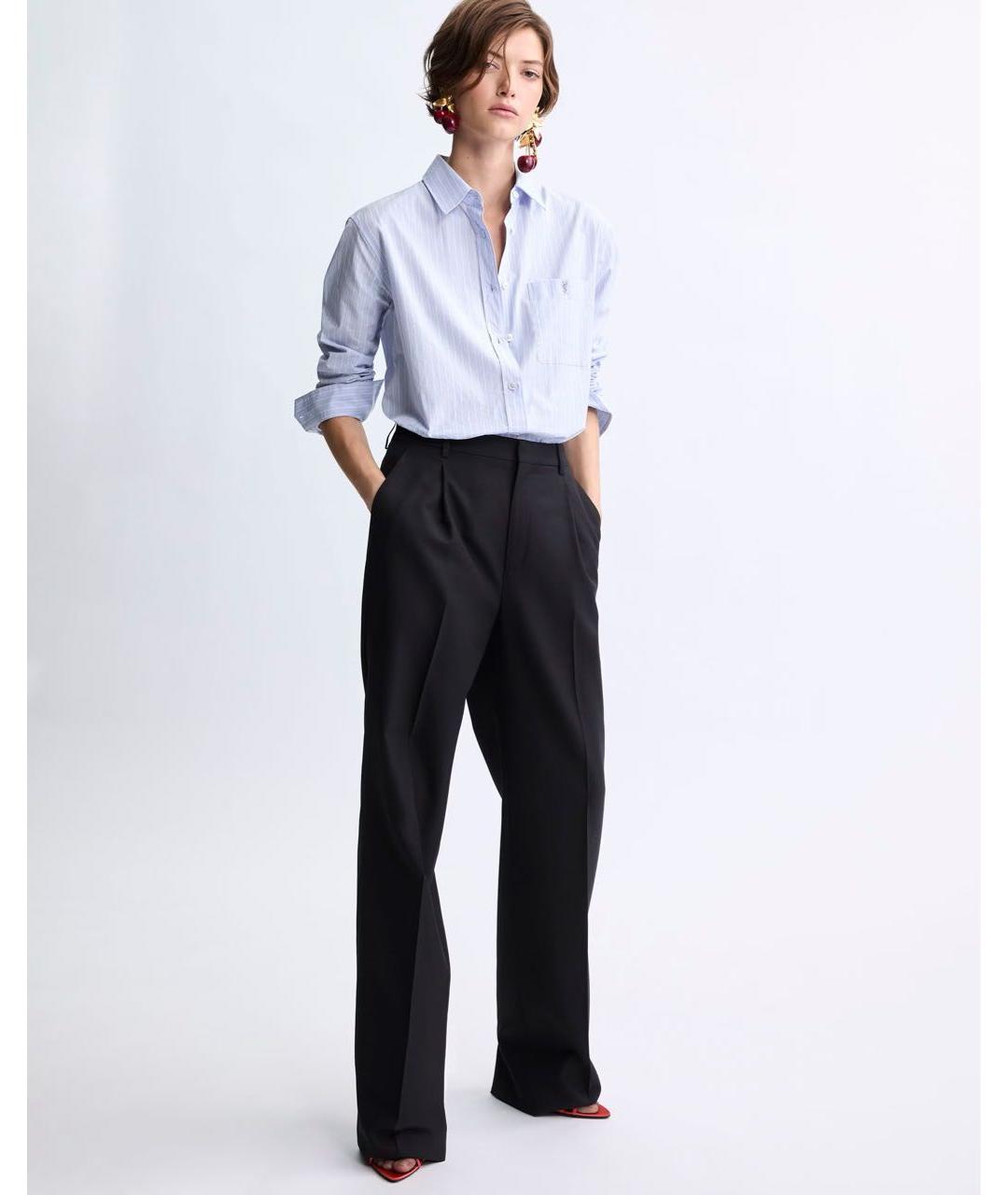 SAINT LAURENT Голубая хлопковая рубашка, фото 2