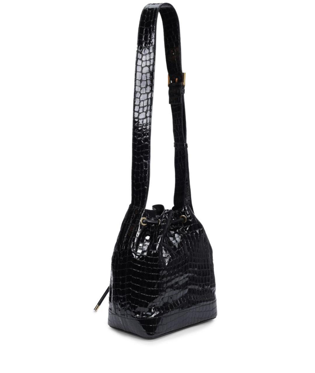 NO. 21 Черная сумка через плечо из лакированной кожи, фото 2