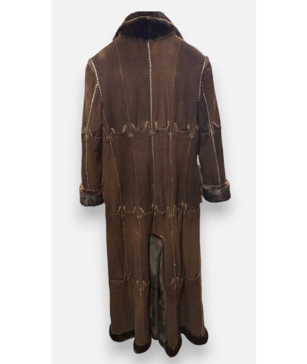 FENDI Коричневая меховая шуба, фото 4