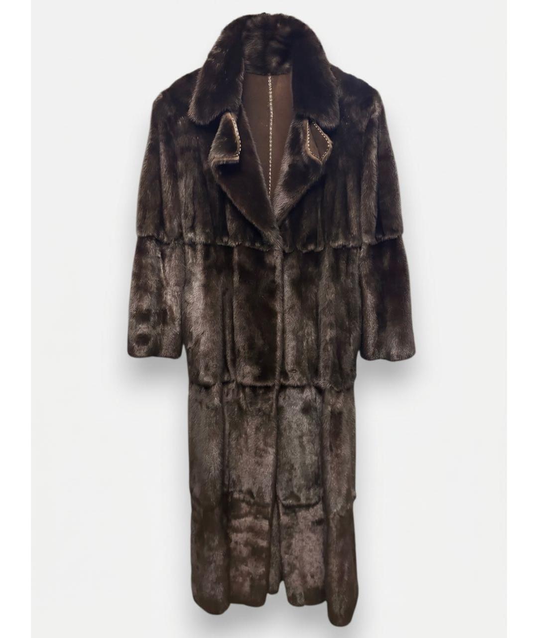 FENDI Коричневая меховая шуба, фото 5