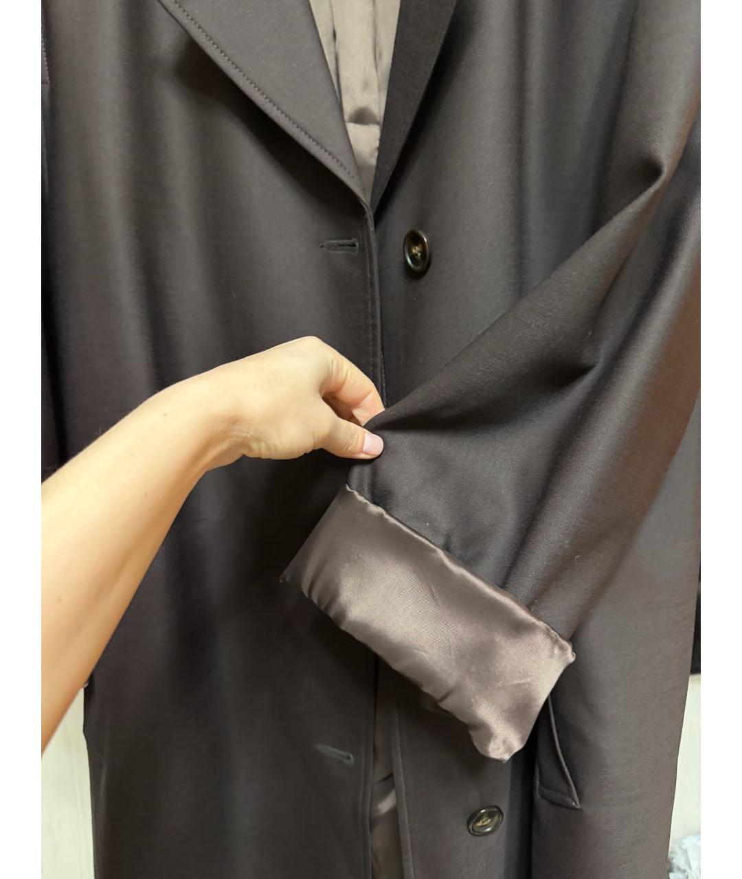 PERVERT Коричневый шерстяной тренч/плащ, фото 3