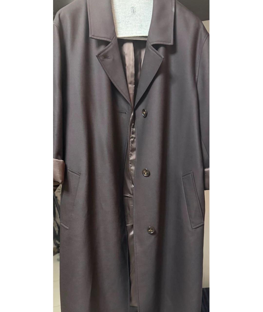 PERVERT Коричневый шерстяной тренч/плащ, фото 4