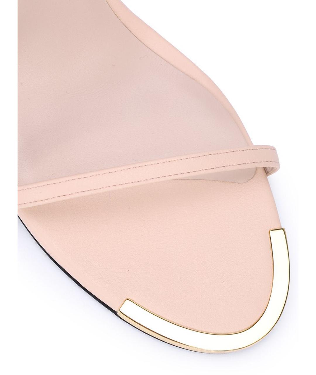 NO. 21 Розовые кожаные босоножки, фото 4