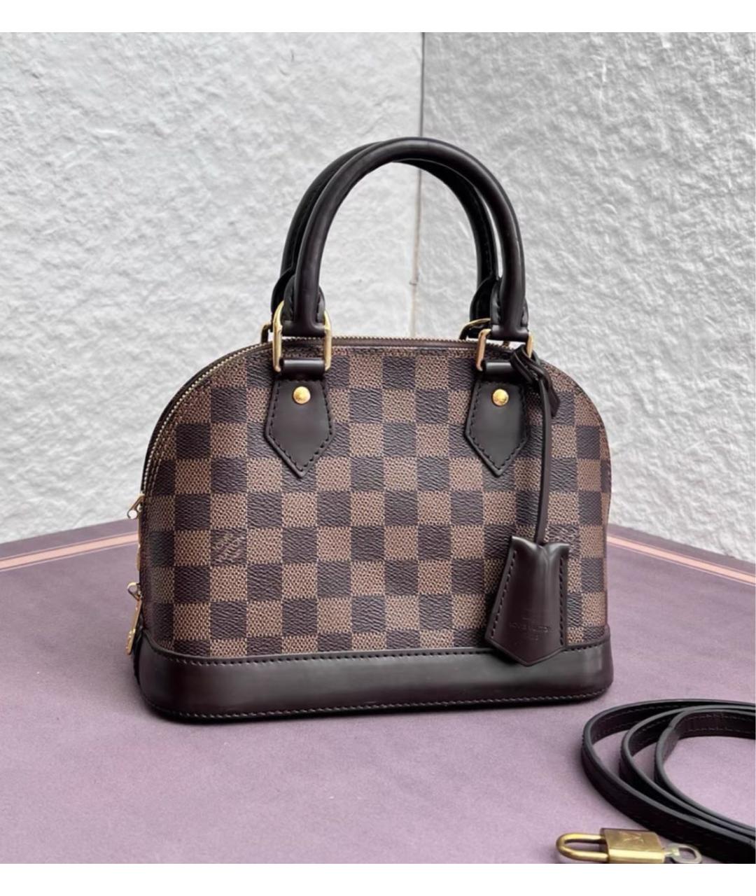 LOUIS VUITTON Коричневая сумка с короткими ручками, фото 2