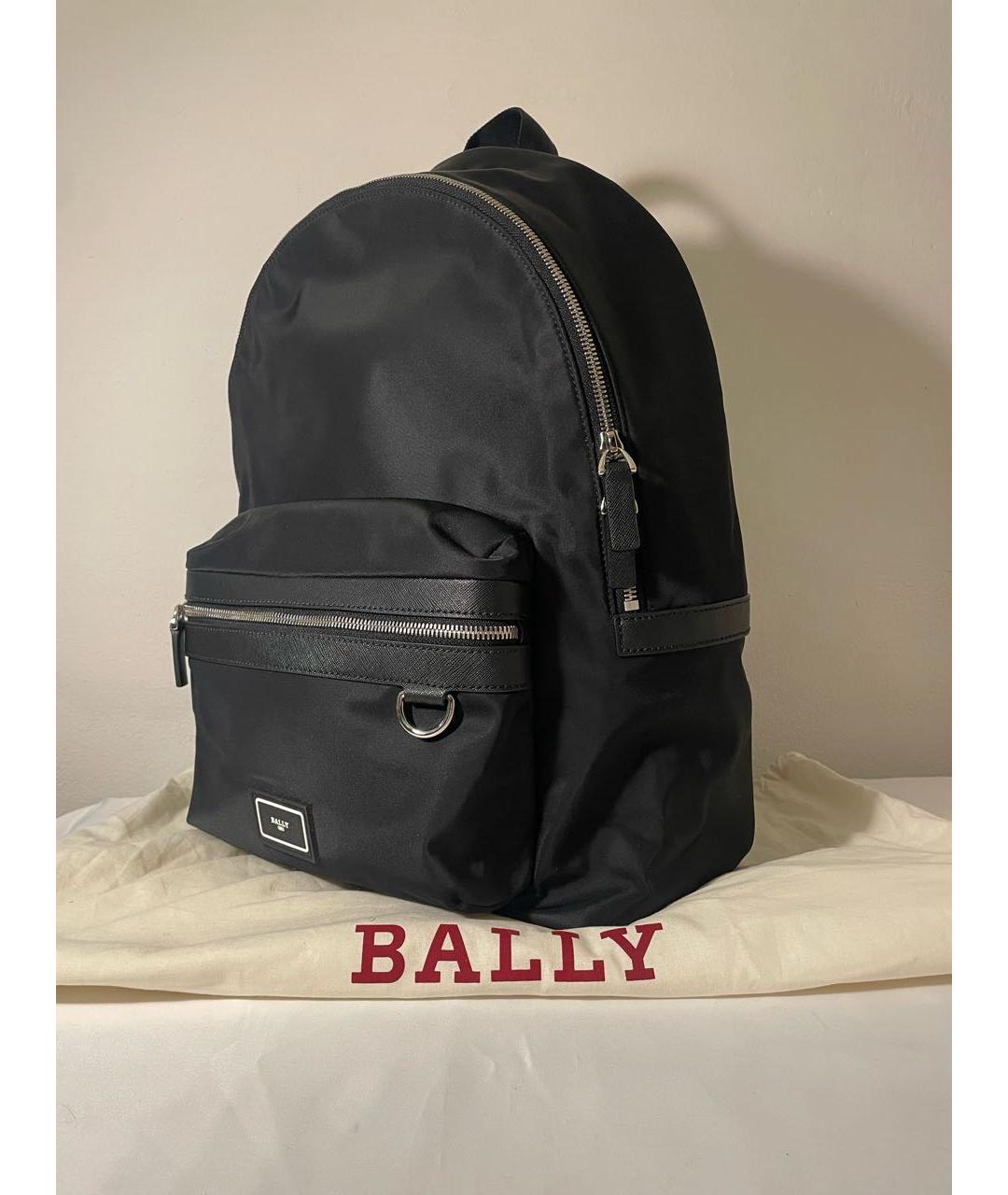 BALLY Черный синтетический рюкзак, фото 2