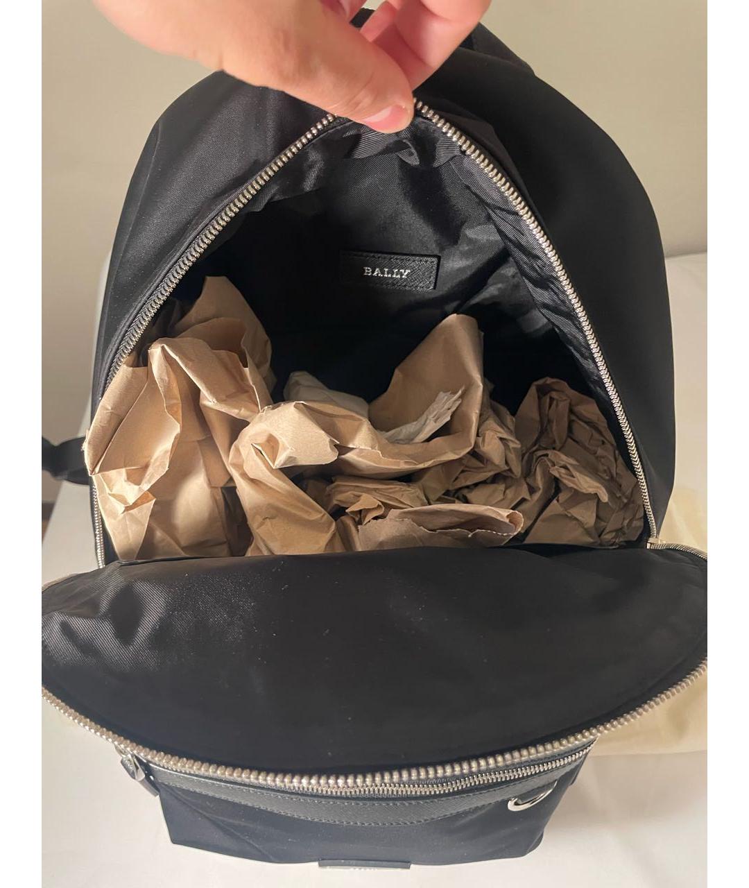 BALLY Черный синтетический рюкзак, фото 4