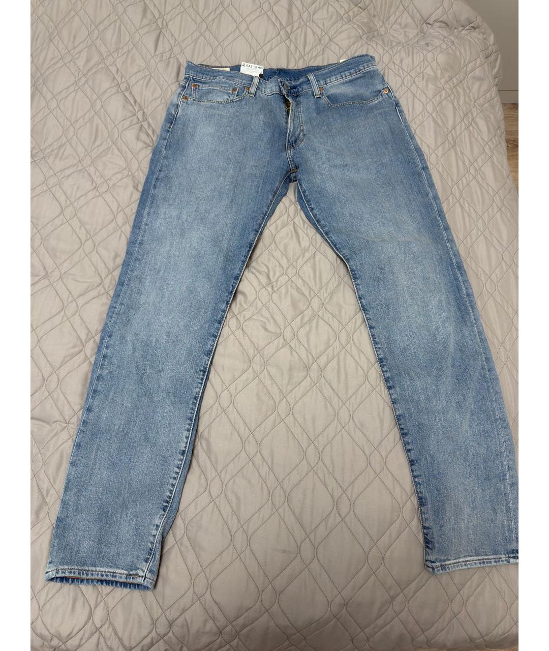 LEVI'S Голубые хлопко-эластановые джинсы скинни, фото 5