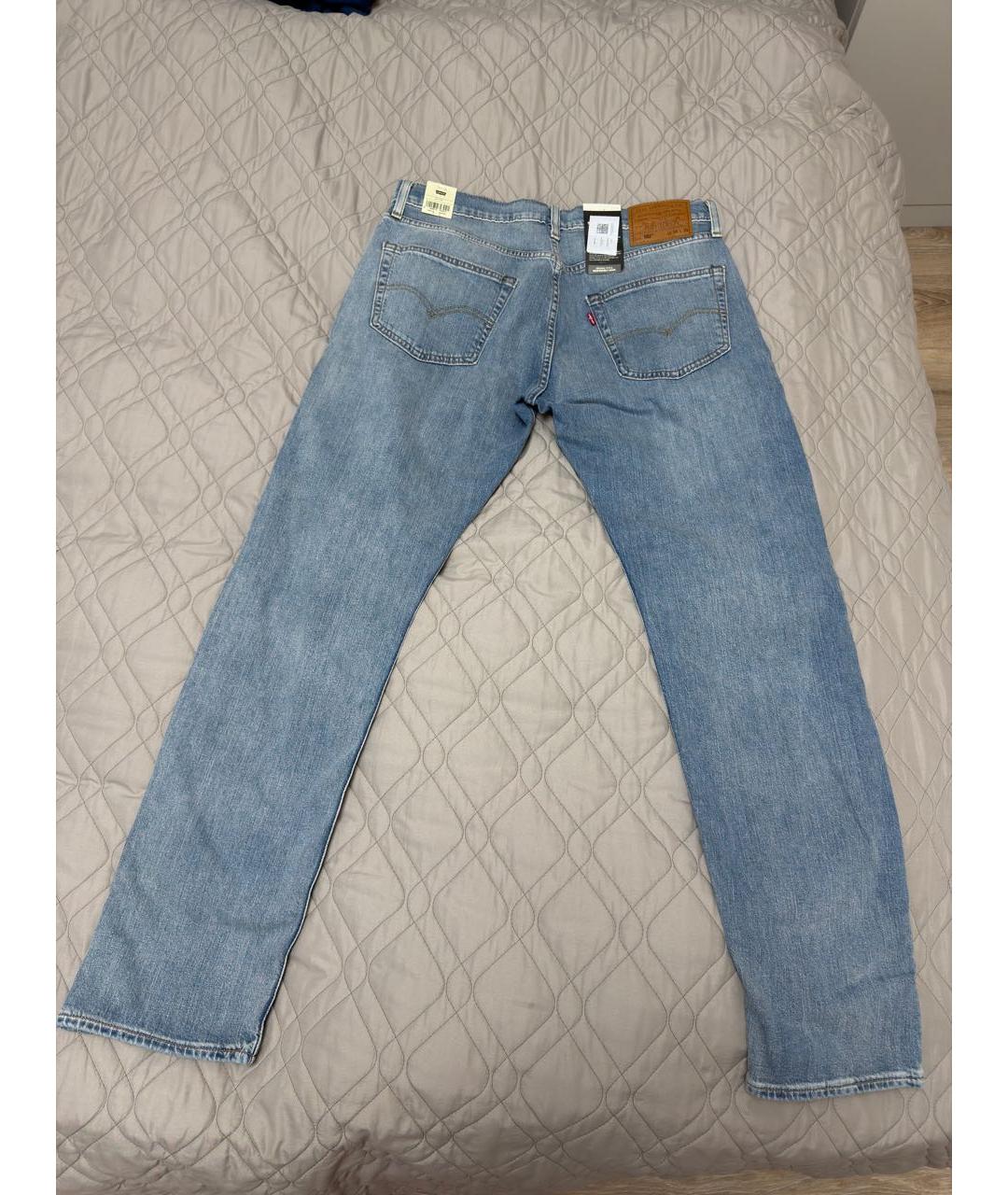 LEVI'S Голубые хлопко-эластановые джинсы скинни, фото 2