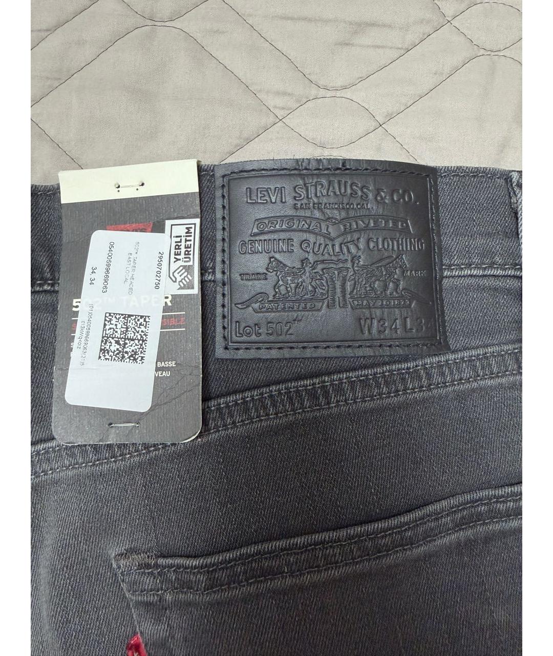 LEVI'S Антрацитовые хлопко-эластановые джинсы скинни, фото 4