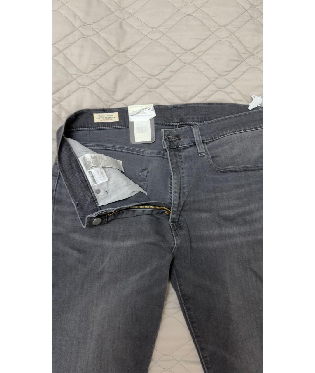 LEVI'S Антрацитовые хлопко-эластановые джинсы скинни, фото 3