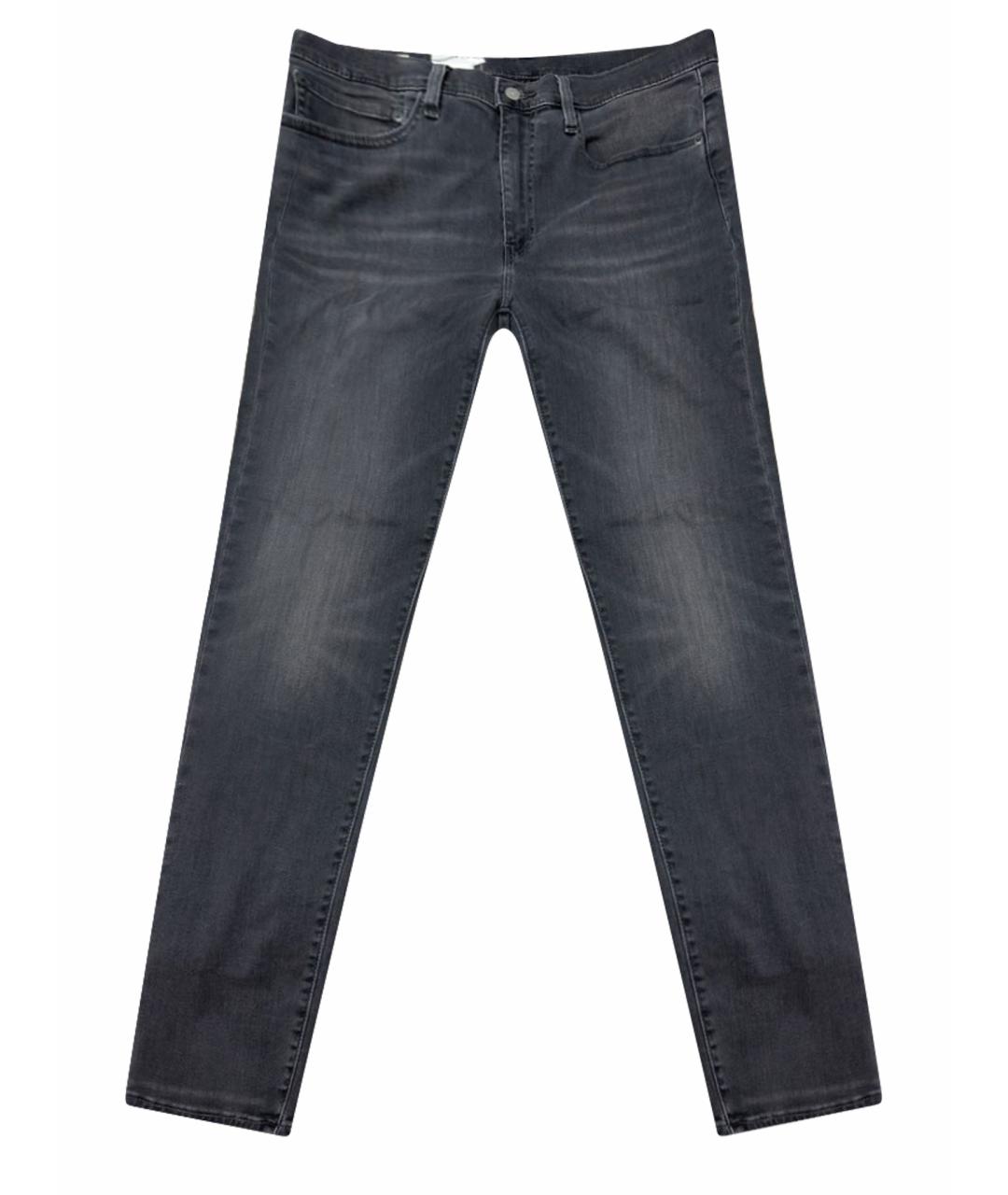 LEVI'S Антрацитовые хлопко-эластановые джинсы скинни, фото 1