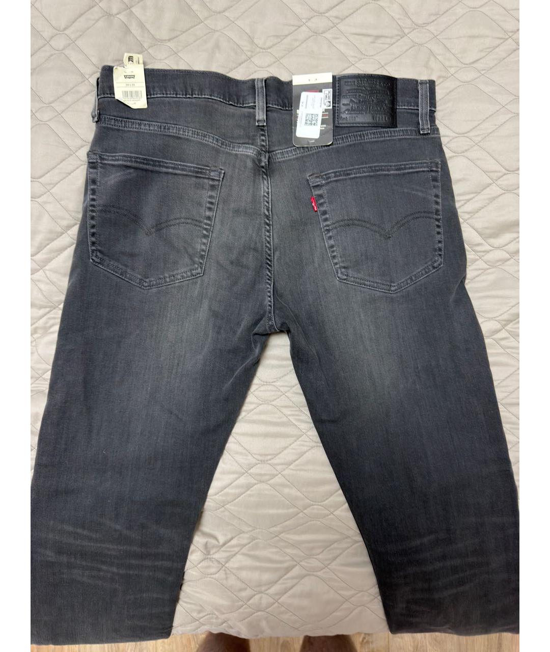 LEVI'S Антрацитовые хлопко-эластановые джинсы скинни, фото 2