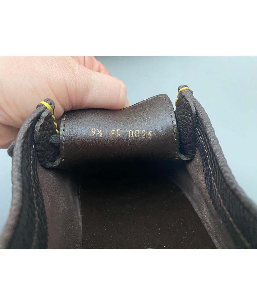 LOUIS VUITTON Черные кожаные мокасины, фото 5