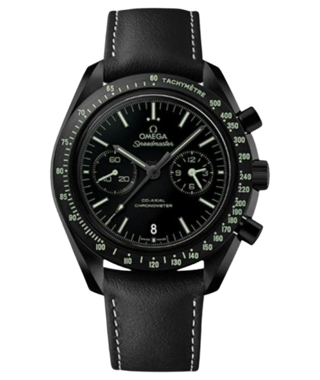 OMEGA Черные керамические часы, фото 1