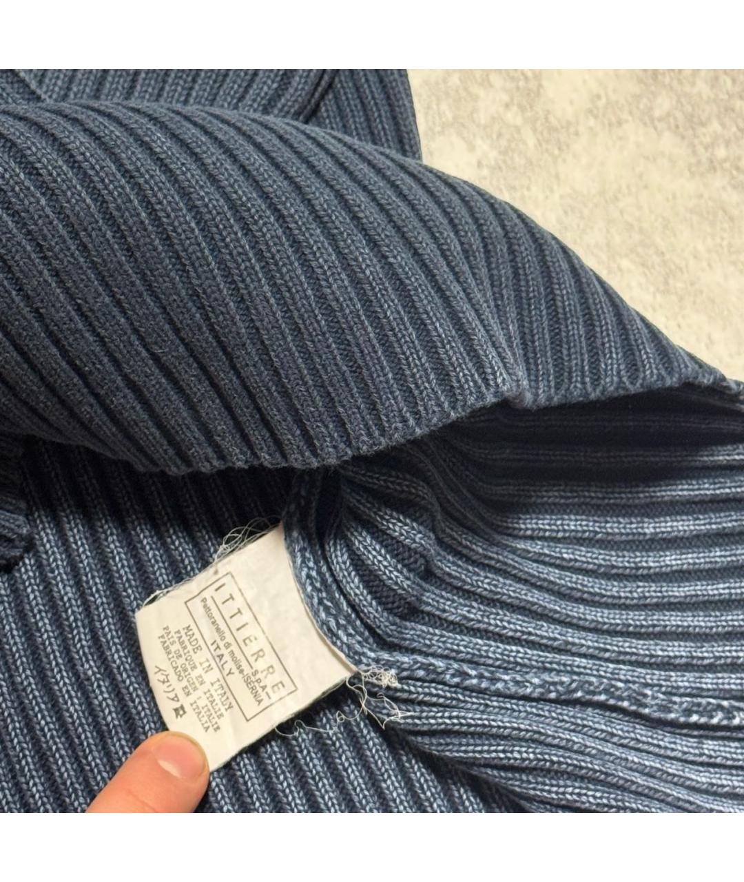 DOLCE&GABBANA Темно-синий полиэстеровый джемпер / свитер, фото 4