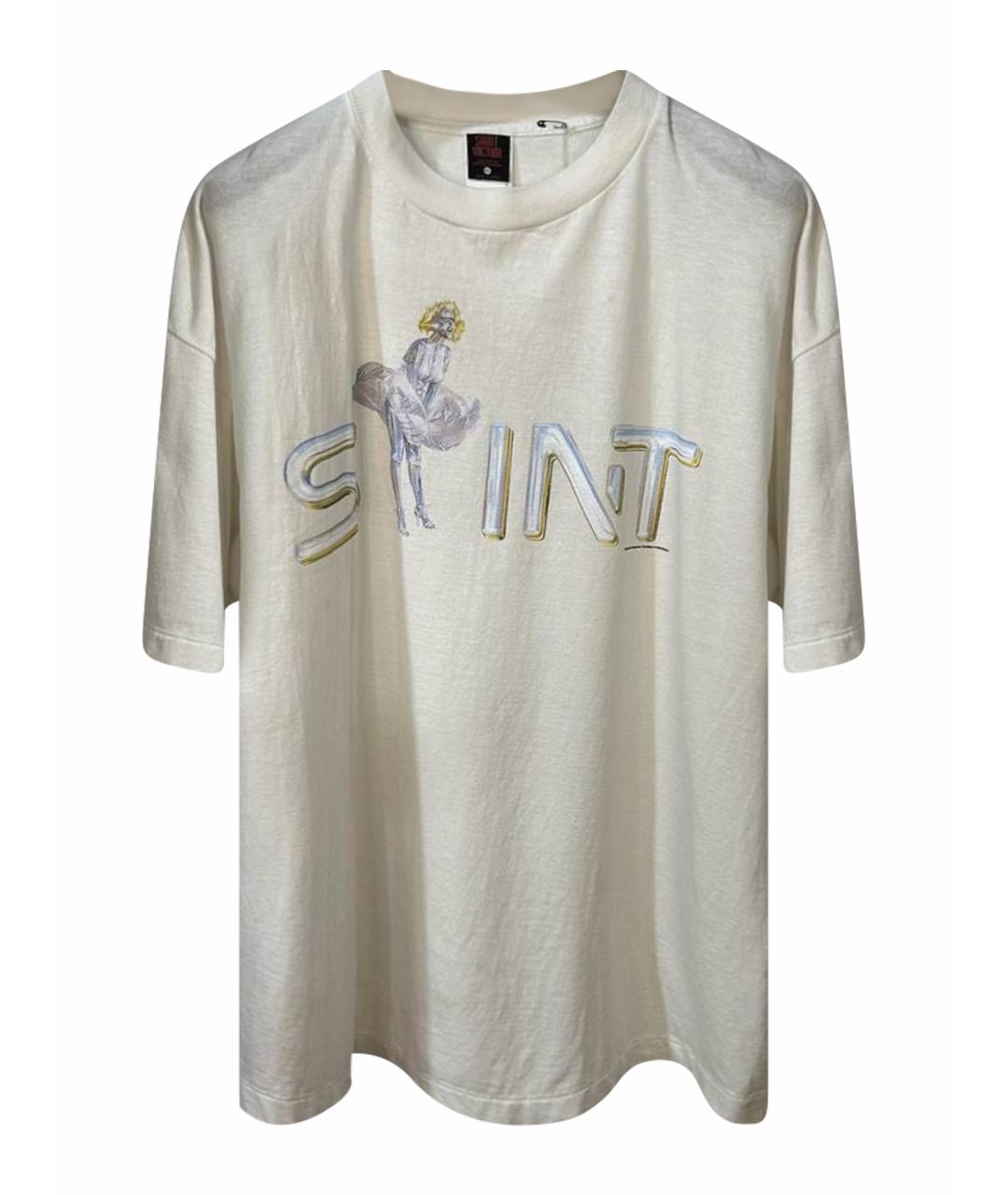 Saint Michael Бежевая хлопковая футболка, фото 1