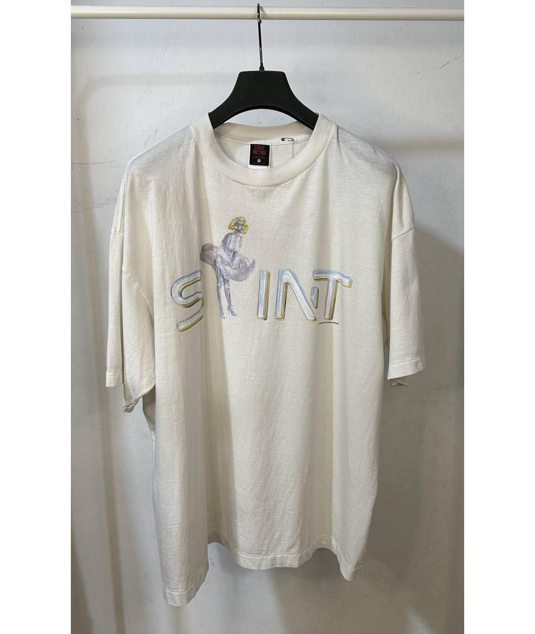 Saint Michael Бежевая хлопковая футболка, фото 4