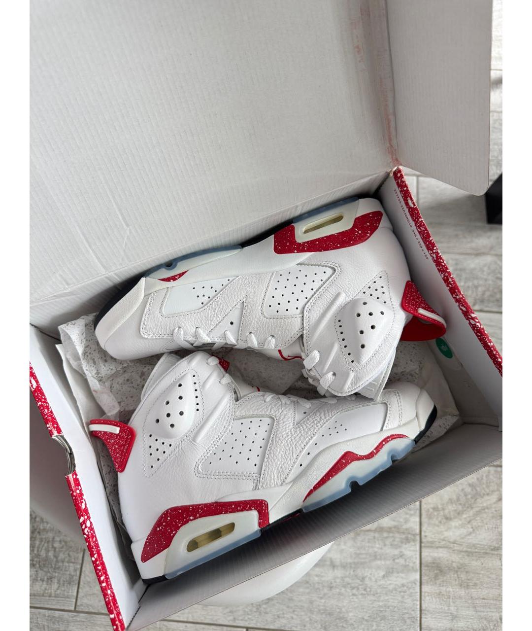 JORDAN Белые кожаные высокие кроссовки / кеды, фото 6