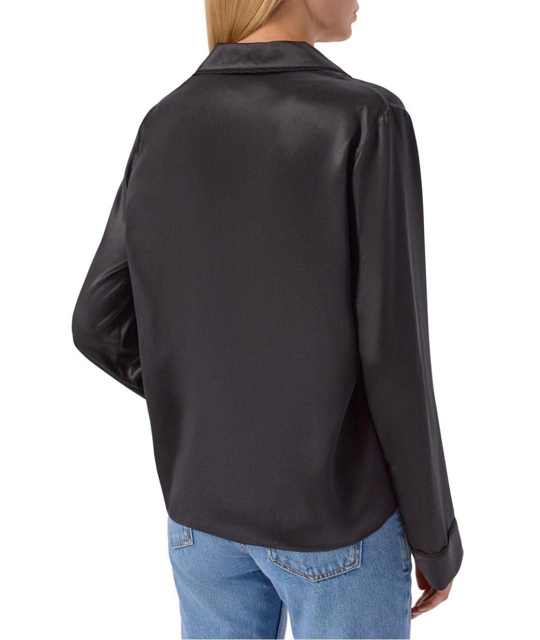 SAINT LAURENT Черная шелковая блузы, фото 4