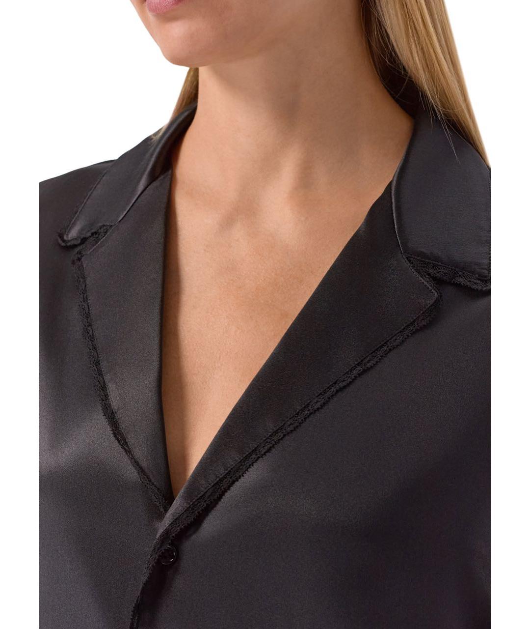 SAINT LAURENT Черная шелковая блузы, фото 5