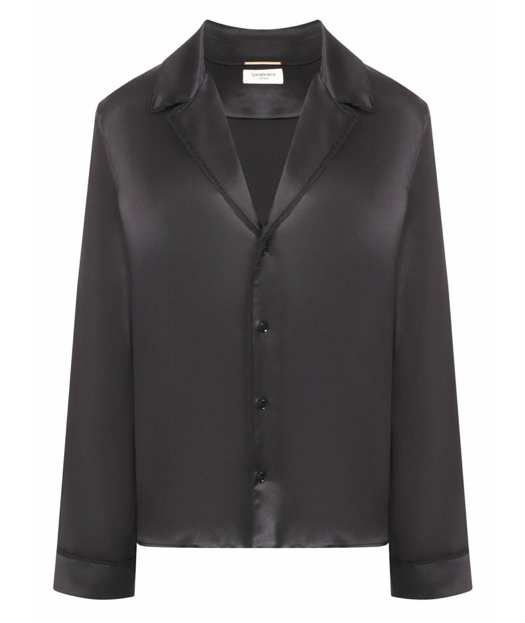 SAINT LAURENT Черная шелковая блузы, фото 1