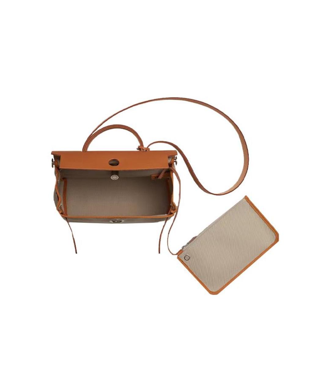 HERMES Коричневая сумка с короткими ручками, фото 4