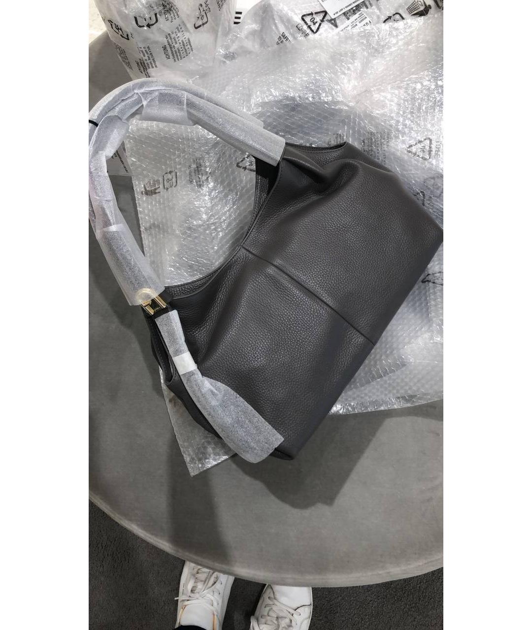 FURLA Серая кожаная сумка через плечо, фото 8