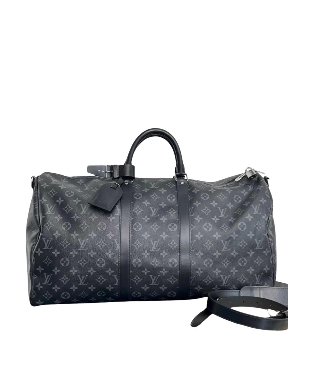 LOUIS VUITTON Антрацитовая дорожная/спортивная сумка, фото 1