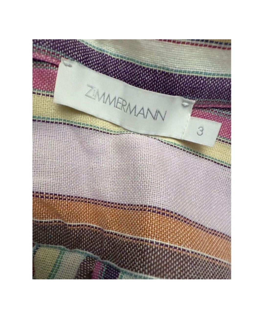 ZIMMERMANN Мульти льняной костюм с брюками, фото 4