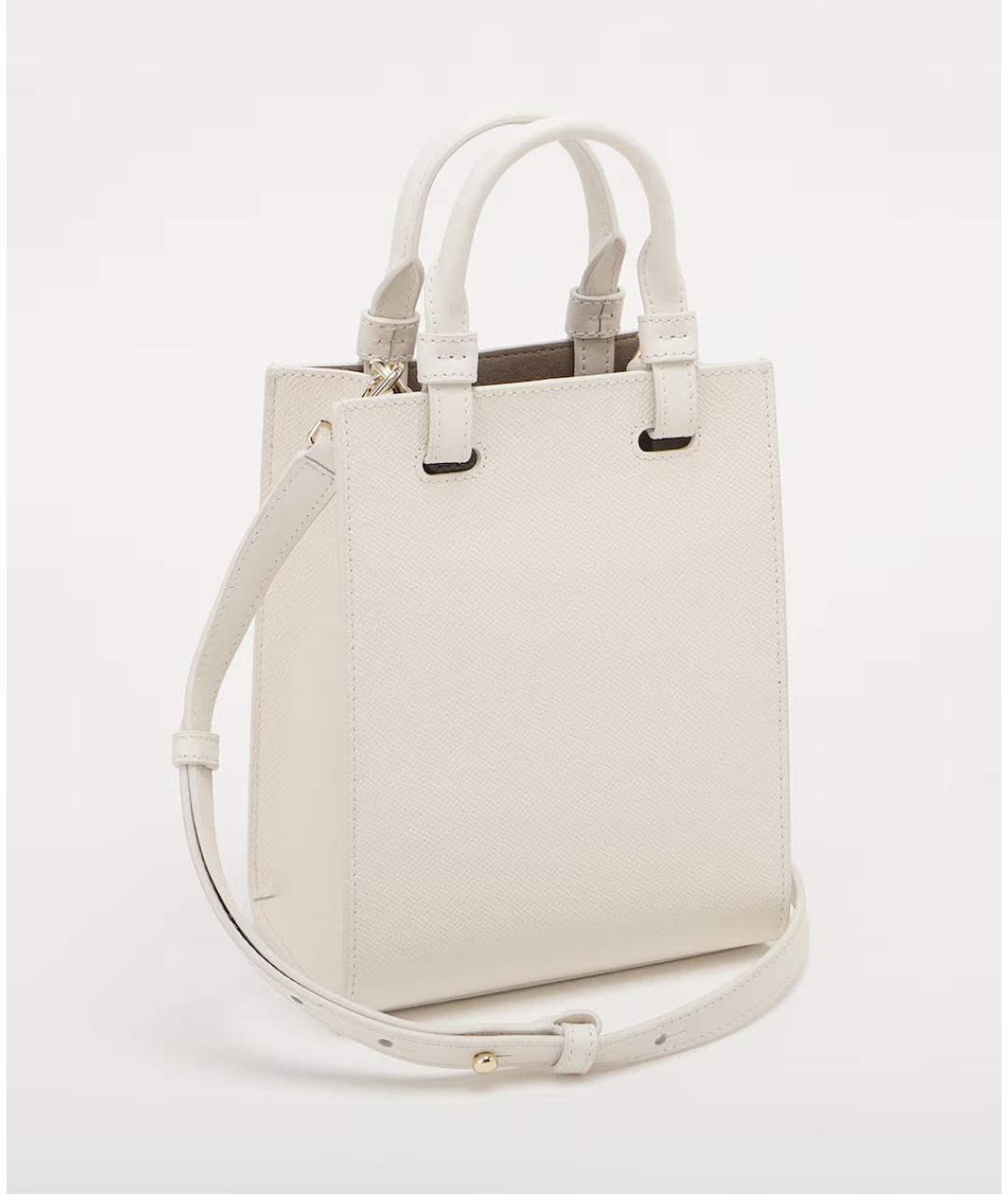 FURLA Белая кожаная сумка с короткими ручками, фото 2