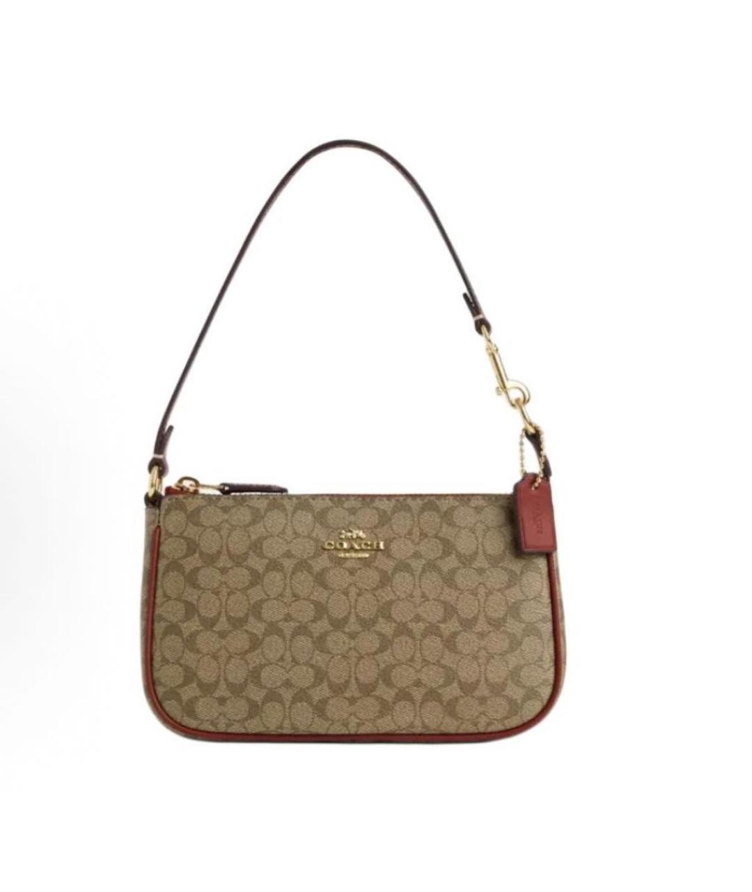 COACH Коричневая сумка через плечо, фото 9