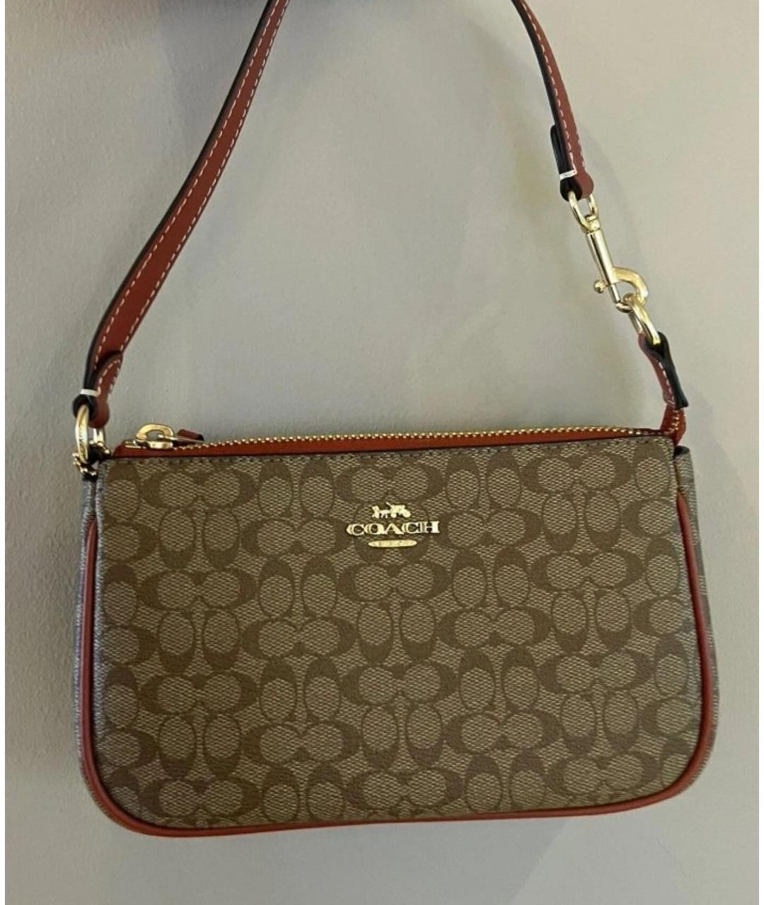 COACH Коричневая сумка через плечо, фото 5