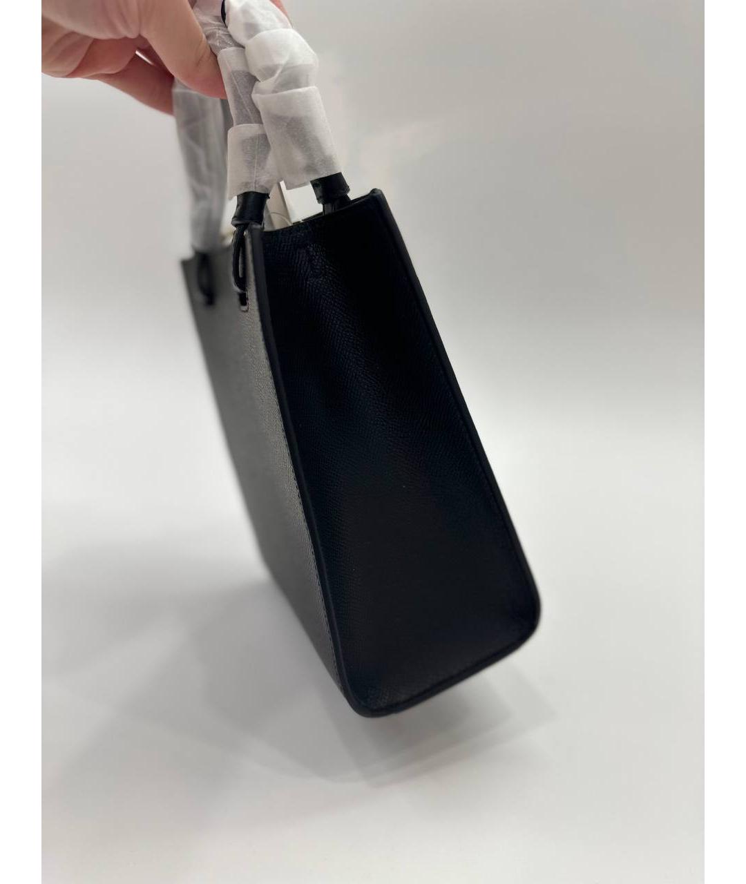 FURLA Черная кожаная сумка с короткими ручками, фото 6