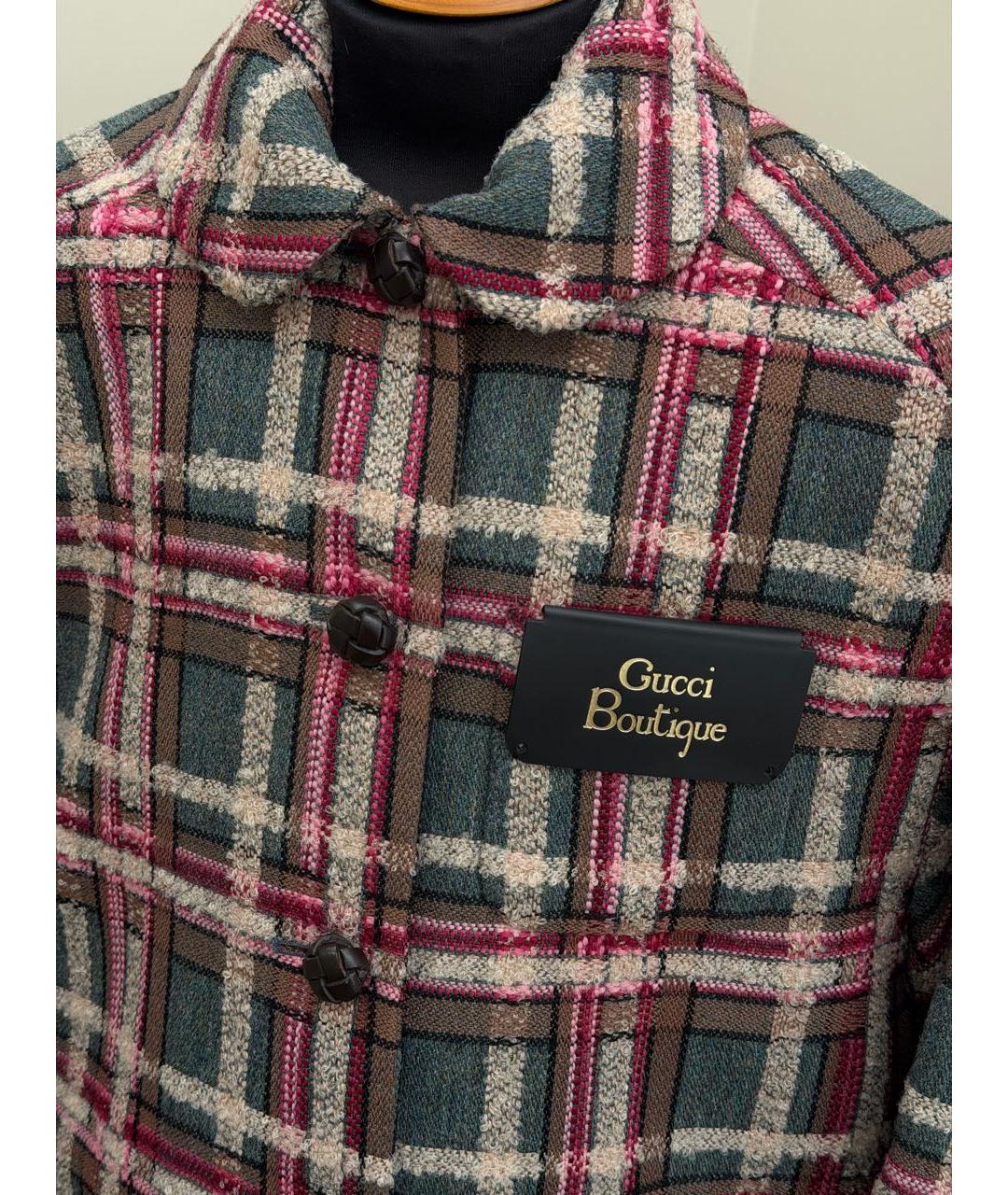 GUCCI Зеленые шерстяное пальто, фото 4