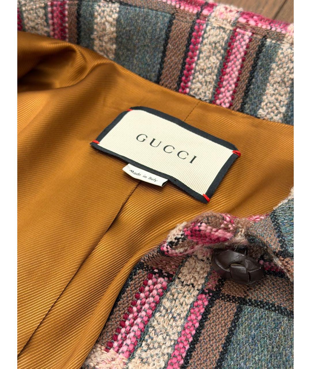 GUCCI Зеленые шерстяное пальто, фото 7