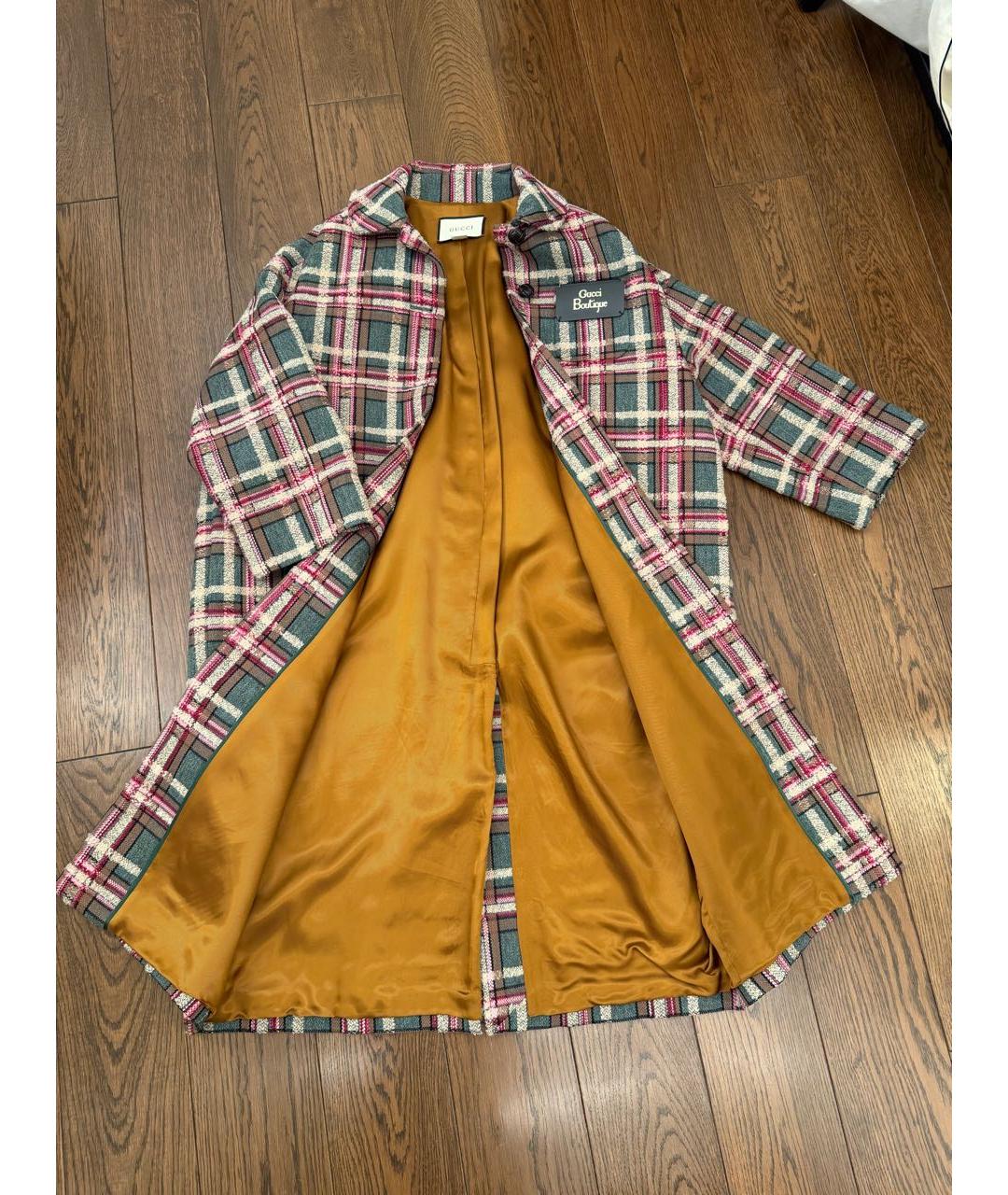 GUCCI Зеленые шерстяное пальто, фото 3