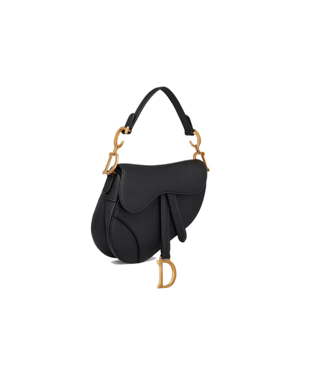 CHRISTIAN DIOR Черная кожаная сумка через плечо, фото 2