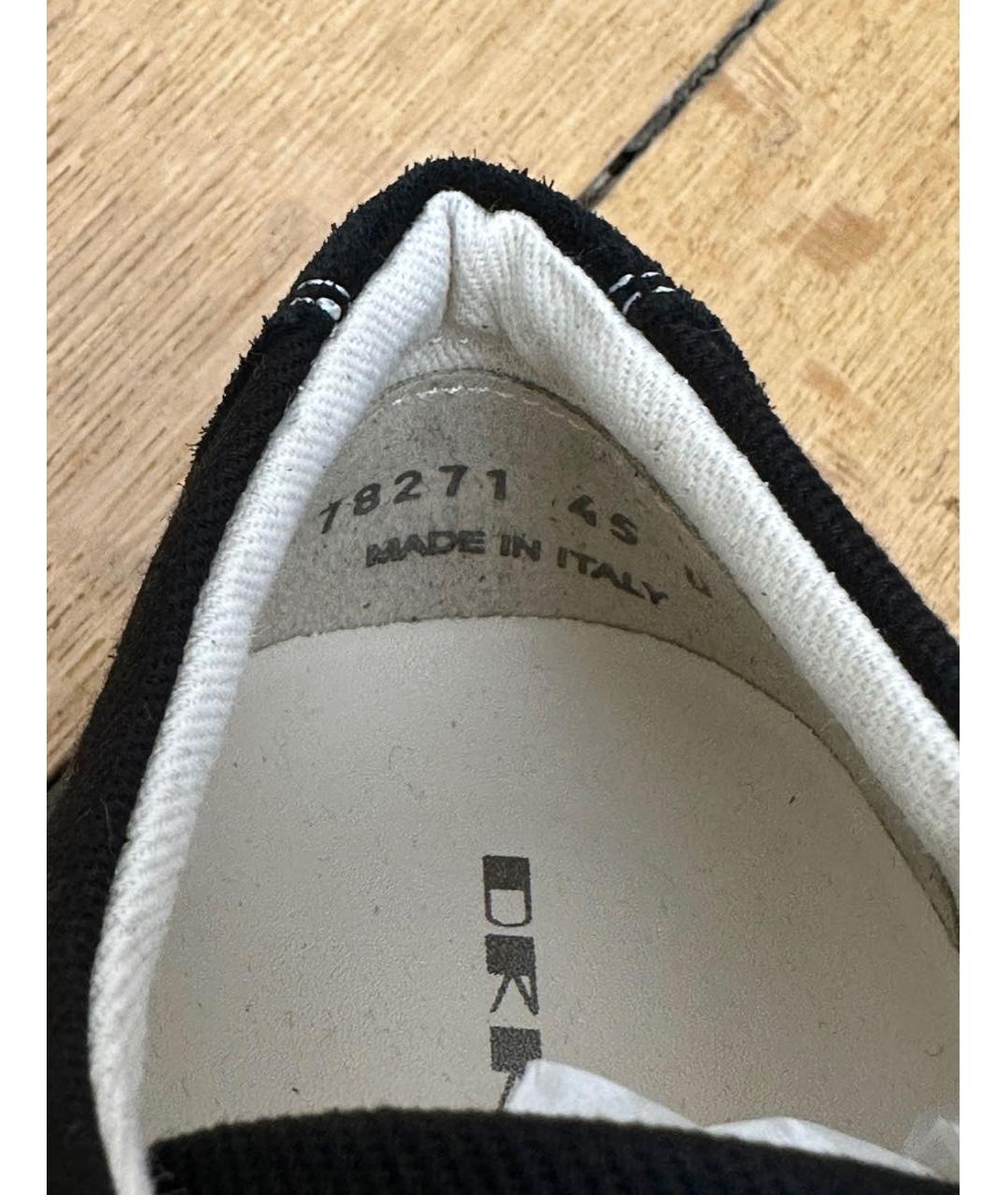 RICK OWENS Черные низкие кроссовки / кеды, фото 8