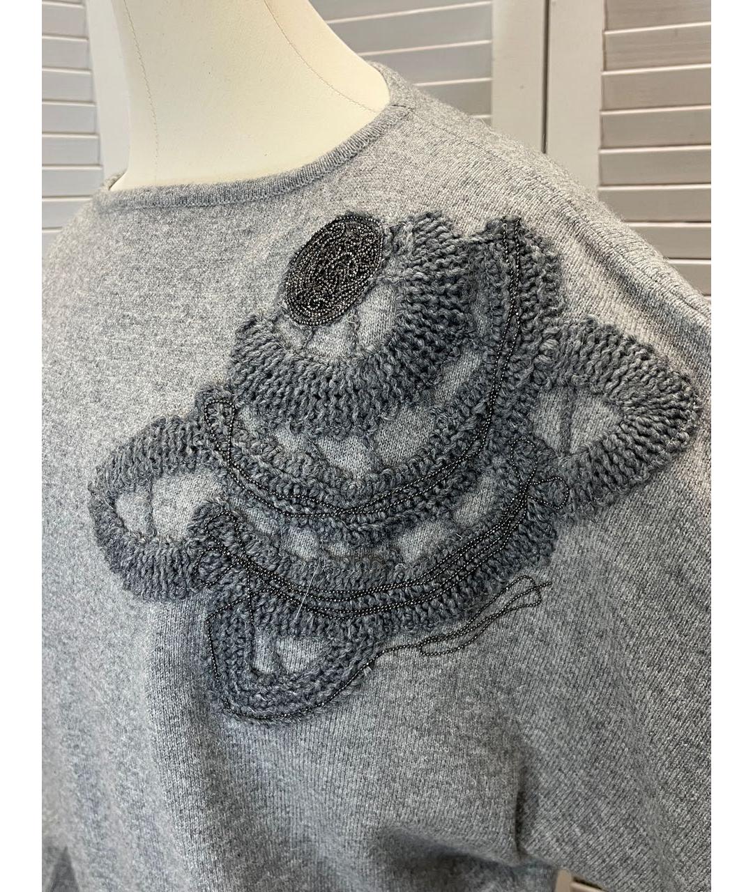 FABIANA FILIPPI Серый кашемировый джемпер / свитер, фото 8