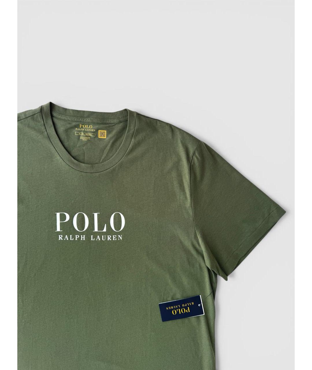 POLO RALPH LAUREN Зеленая хлопковая футболка, фото 2