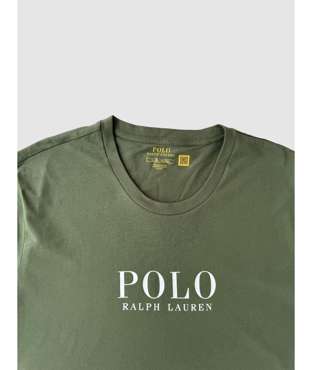 POLO RALPH LAUREN Зеленая хлопковая футболка, фото 3