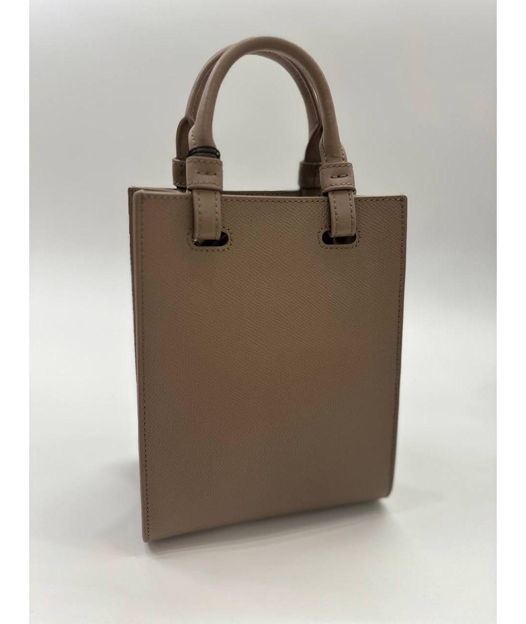 FURLA Коричневая кожаная сумка с короткими ручками, фото 3