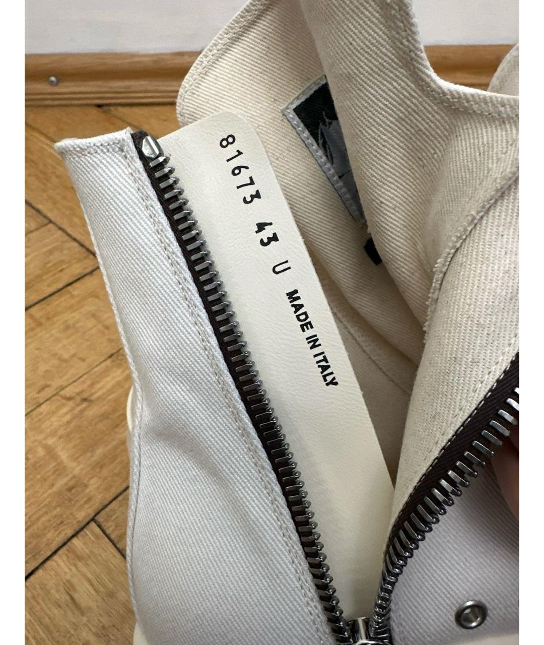 RICK OWENS Белые высокие кроссовки / кеды, фото 8