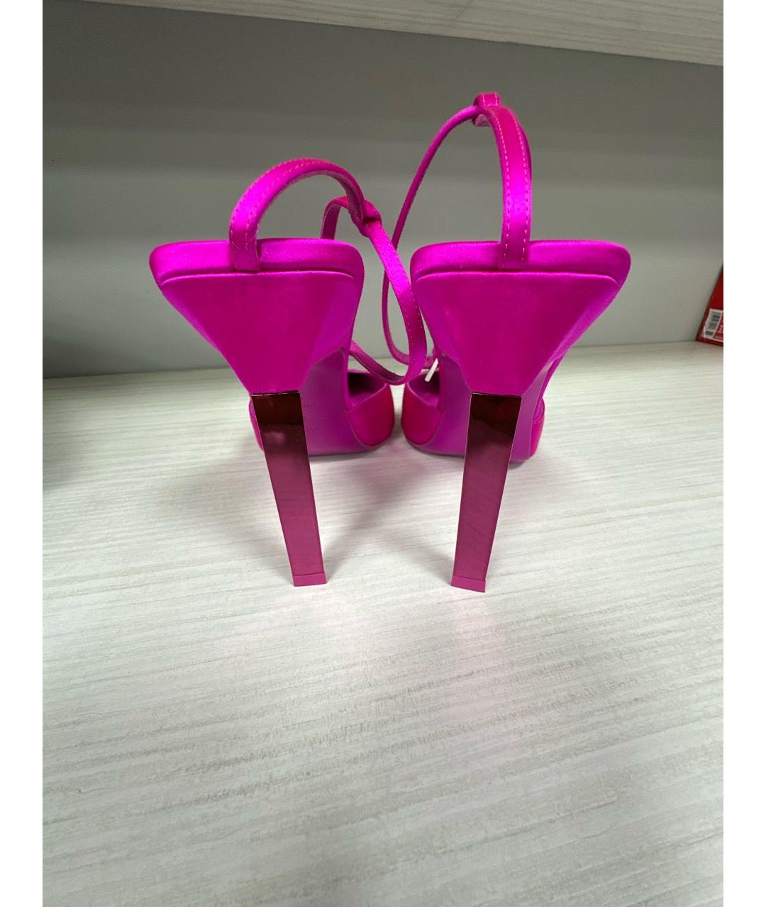THE ATTICO Фуксия текстильные туфли, фото 4