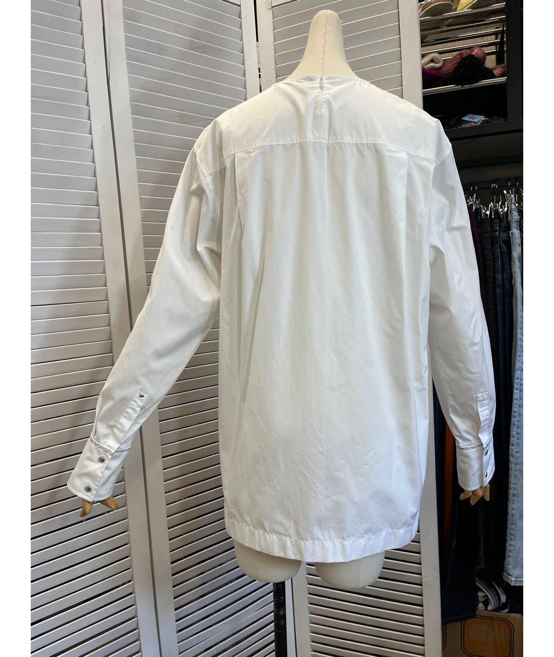 SPORTMAX Белая хлопковая блузы, фото 7