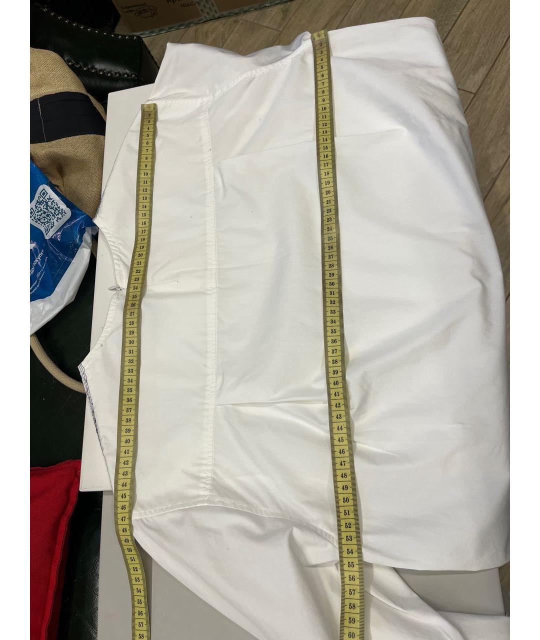 SPORTMAX Белая хлопковая блузы, фото 3