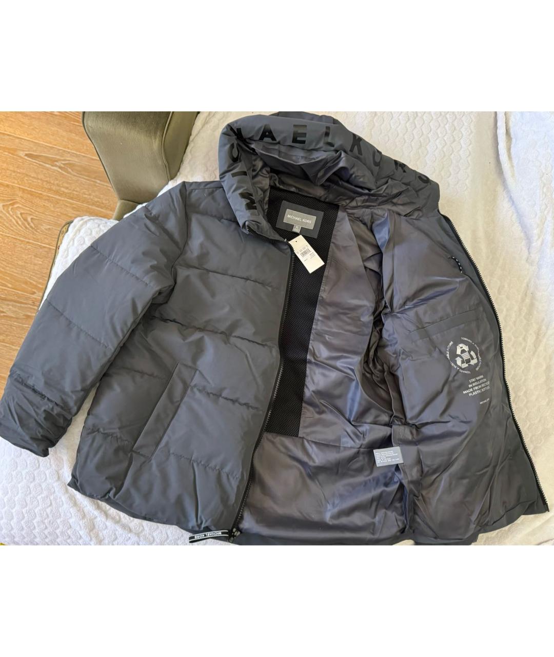 MICHAEL MICHAEL KORS Серая полиэстеровая куртка, фото 4